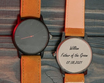 Reloj minimalista personalizado, reloj clásico grabado, reloj grabado, reloj personalizado para hombre, reloj de novio, reloj de pulsera personalizado, reloj de acero