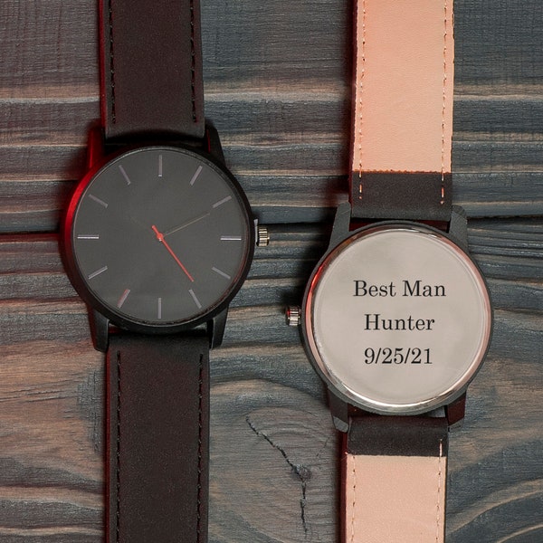 Personalized Minimalist Watch, Engraved Classic Watch, Engraved Watch, Mens Custom Watch, Boyfriend Watch, Custom Wrist Watch, Steel Watch