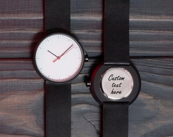 Reloj minimalista personalizado, reloj clásico grabado, reloj grabado, reloj personalizado para hombre, reloj de novio, reloj de pulsera personalizado, reloj de acero