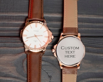 Reloj minimalista personalizado, Reloj clásico grabado, Reloj grabado, Reloj personalizado para hombres, Reloj de novio, Reloj de pulsera personalizado, Reloj de acero