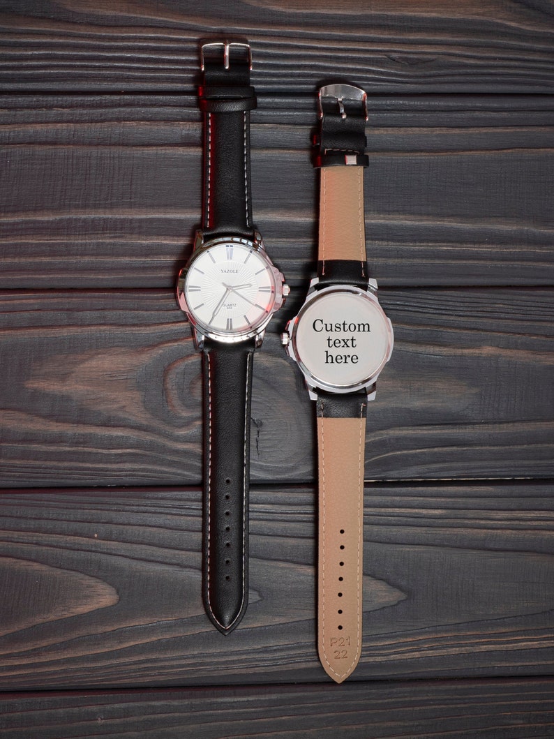 Personalized Minimalist Watch, Engraved Classic Watch, Engraved Watch ...