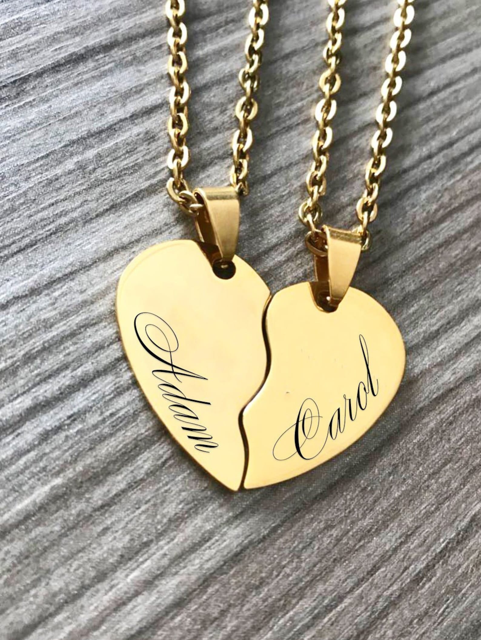 Heart necklace for couples Clearance