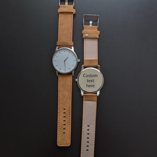 Personalized Minimalist Watch Engraved Classic Watch Etsy