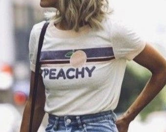 Peachy Shirt , Peaches Records And Tapes Tshirt , Records Tshirt , 70s Vintage T Shirt , 1970 Tshirt Men & Women , Music Lover Gift , Vinyl