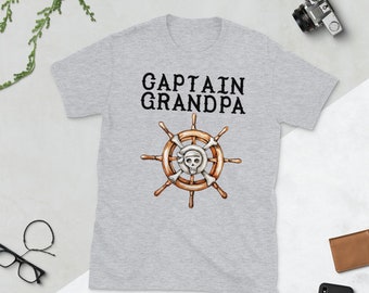 Shirt kapitein opa, shirt kapitein, vaarcadeaus, vaarshirts, bootshirt, cadeau voor opa, cadeau voor grootvader, piratenshirt