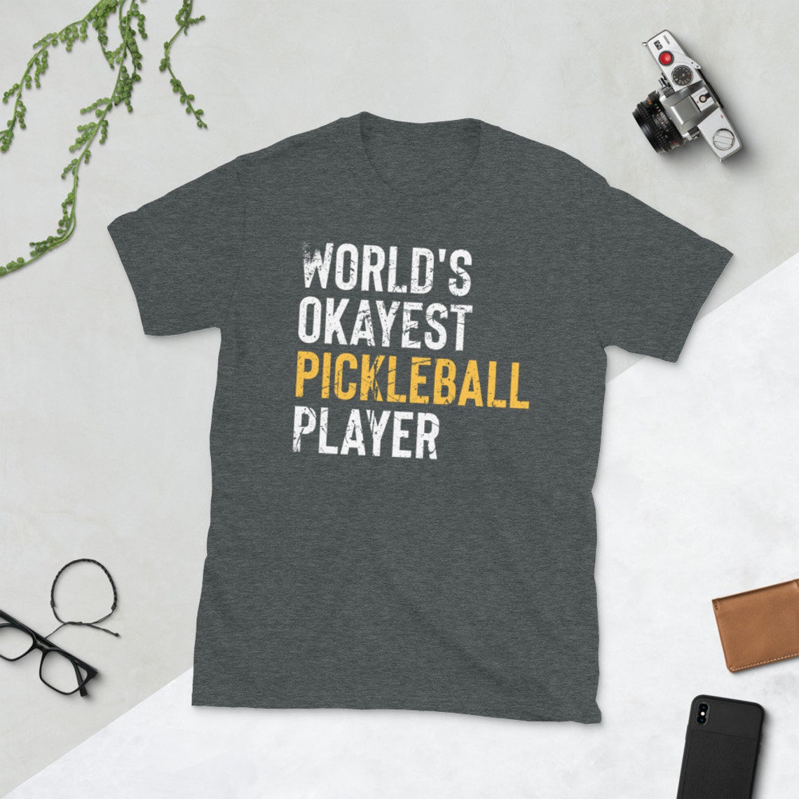 Worlds Okayest Pickleball Player Shirt Pickleball Shirts For Etsy