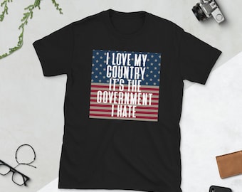 I Love My Country But I Fear My Government Bumper Sticker - 5.5" X 1.75", Vinyl Decal For Car, Laptop, Window