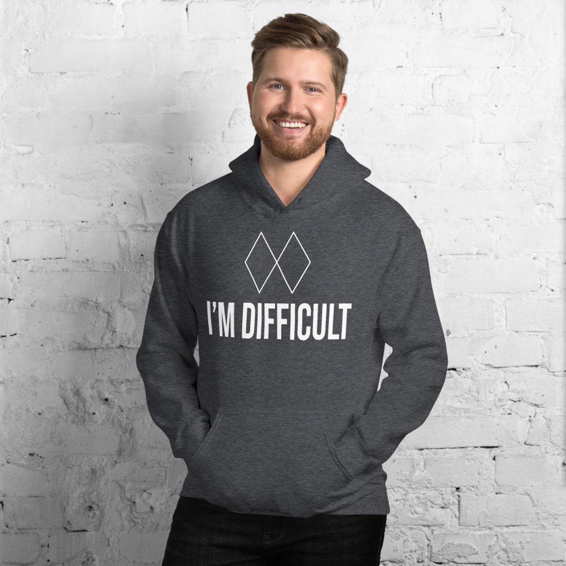 I'm Difficult Hoodie Im Difficult Hoodie Ski Signs - Etsy