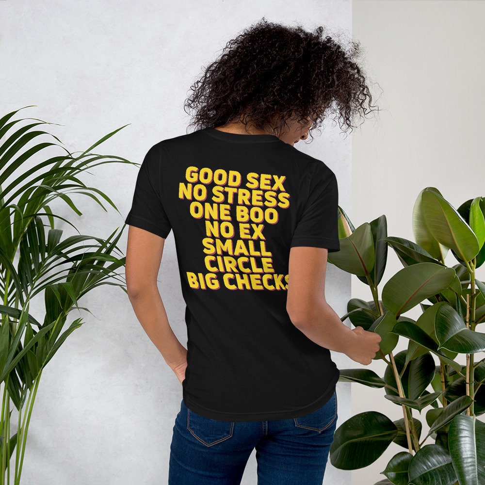 Good Sex No Stress One Boo No Ex Small Circle Big Checks Shirt - Etsy UK