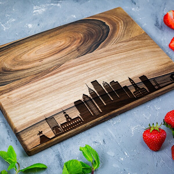 Chicago Skyline Charcuterie Board Etsy