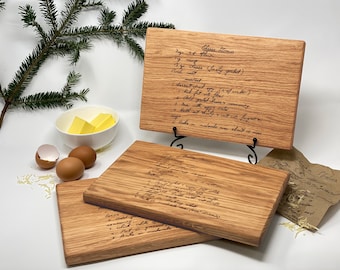 Custom Christmas gift Recipe Handwritten Cutting Board, Personalized Family Recipe Keepsake for Mother's Gift or Grandma