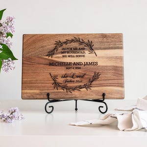Custom Cutting Board, Christian Gifts, Bible Verse Engraved Board, Communion Keepsake, Catholic gift for couple, Housewarming gift