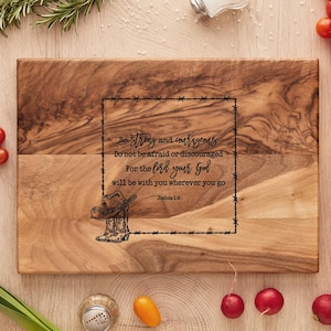 Personalized Christian Cutting Board, Religious Engraved Board, Housewarming Gesture, Communion Keepsake, Cutting board with Bible Verse