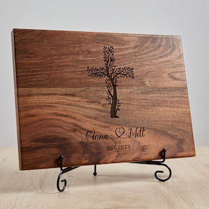 Personalized Christian Cutting Board with Bible Verse - Perfect Housewarming Thanksgiving or Wedding Gift