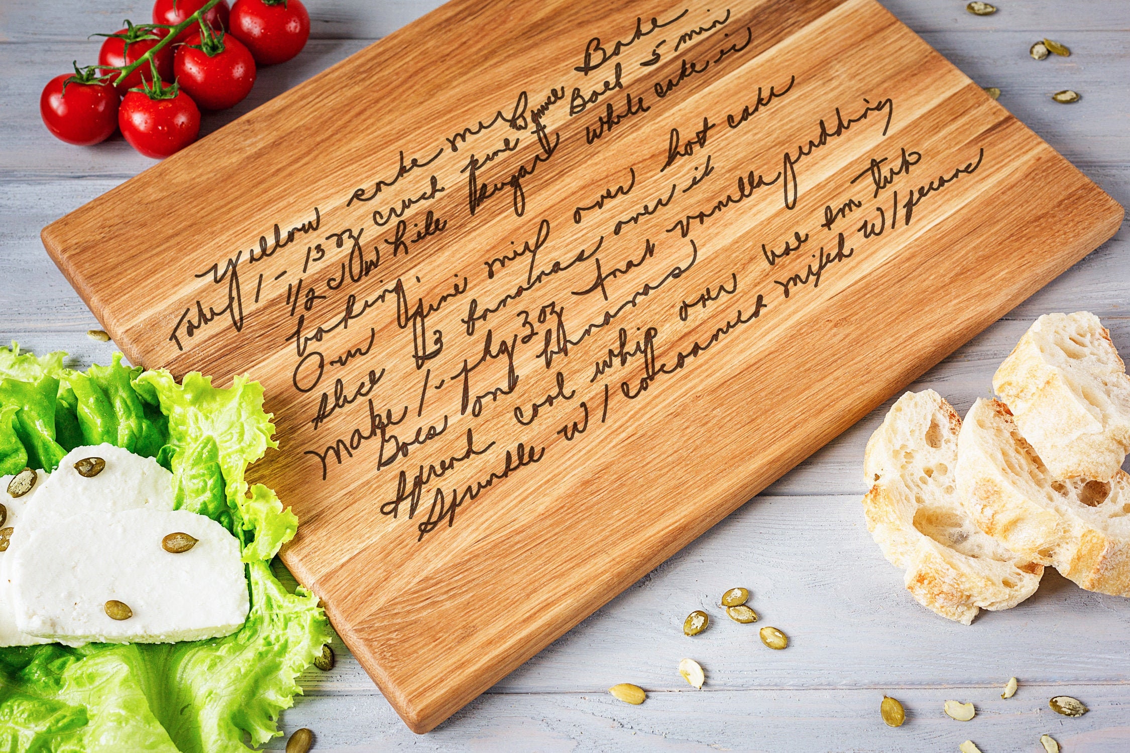 Handwritten Recipe Cutting Board Personalized Cutting