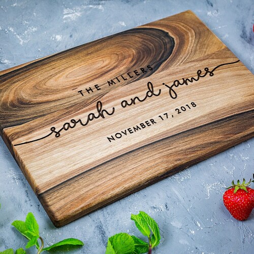 Bridal Shower Gift Personalized Cutting Board Wedding Gift Etsy