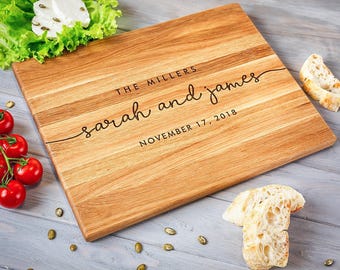 Custom cutting board – Custom Wedding Cutting Board with Name, Personalized Anniversary Gift, Engagement Present