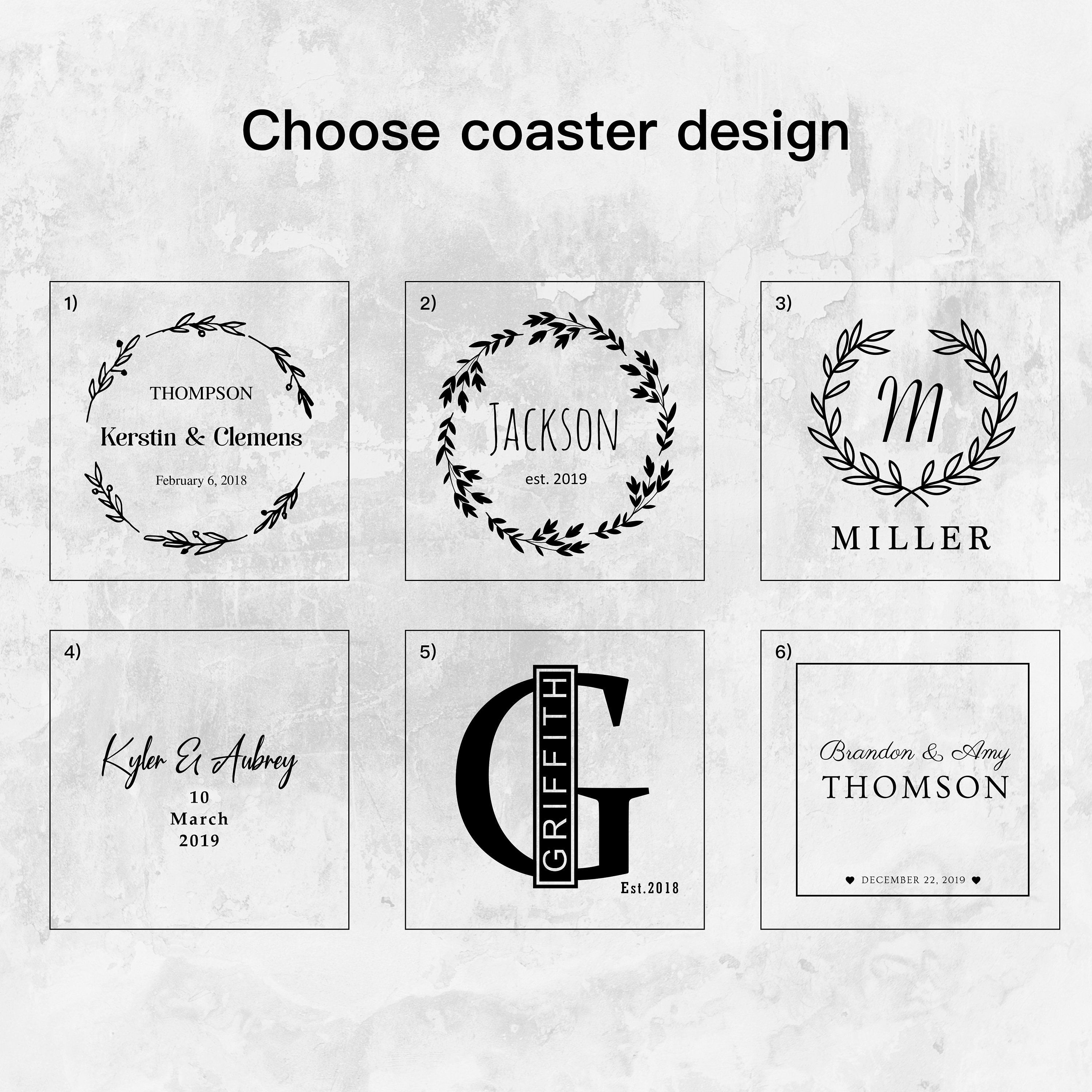 Custom Coasters Engraved Coasters Wedding Coasters Favor Etsy Canada