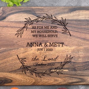 Custom Christian Cutting Board, Bible Verse Engraved Board, Christian Gifts for couple, Communion Keepsake, Catholic and Religious gift