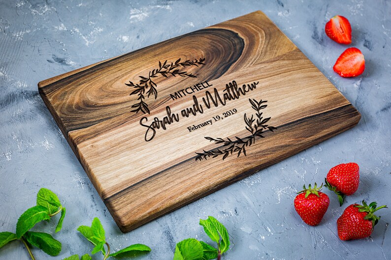 Personalized Wedding Gift Bridal shower gift Engraved Board Housewarming Gift Personalized cutting board Custom Cutting Board