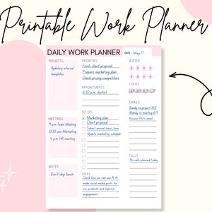 printable work organizer
