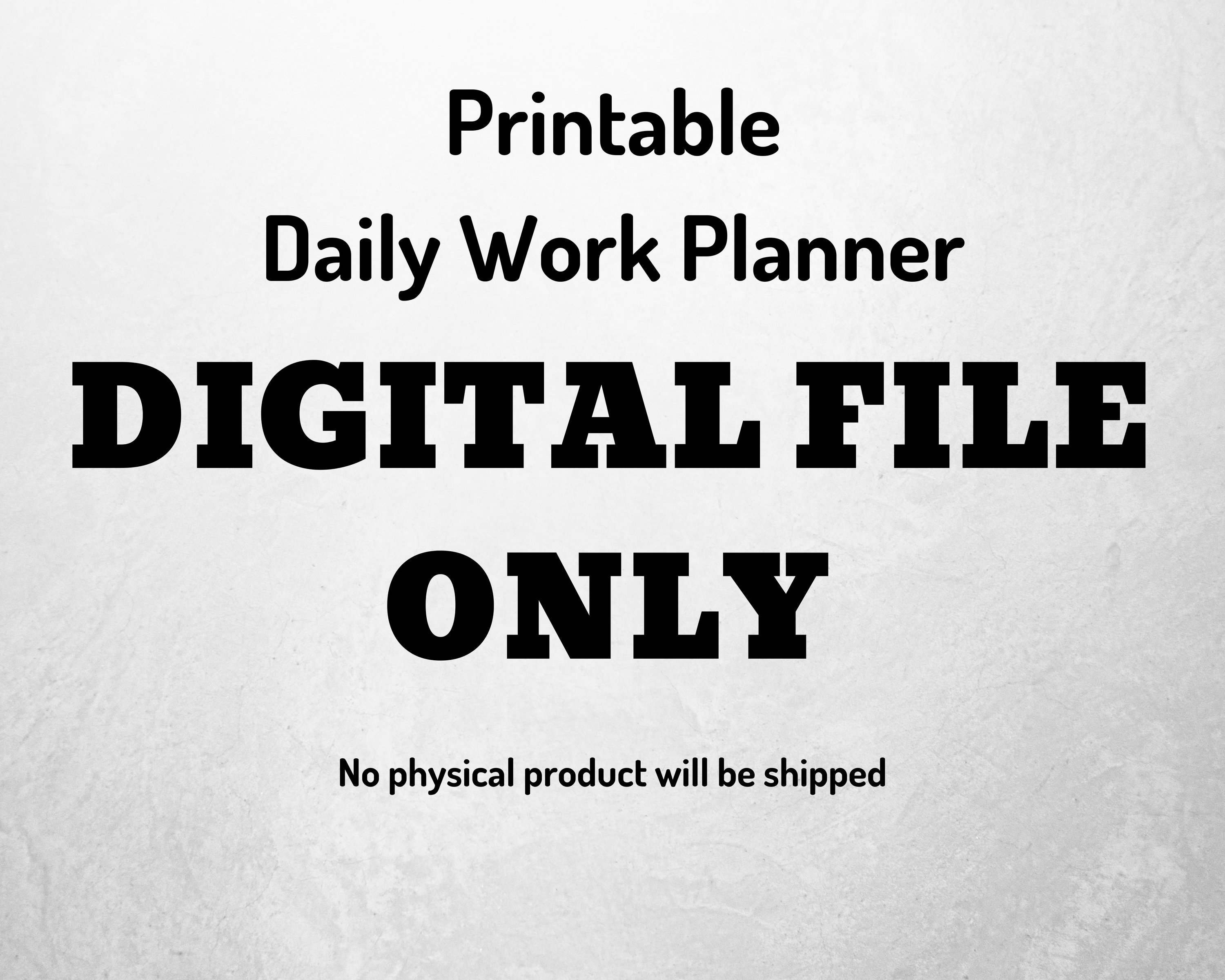 Daily Work Planner Daily Agenda Work Organizer Job Planner Etsy