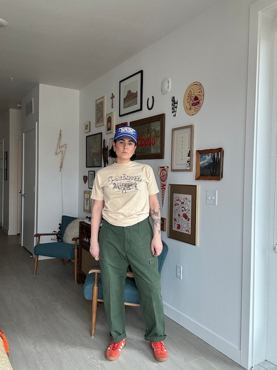 90s military fatigue green pants