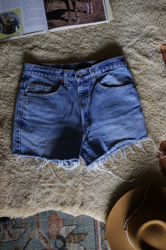 80s vintage cut off Levi’s denim shorts - image 1