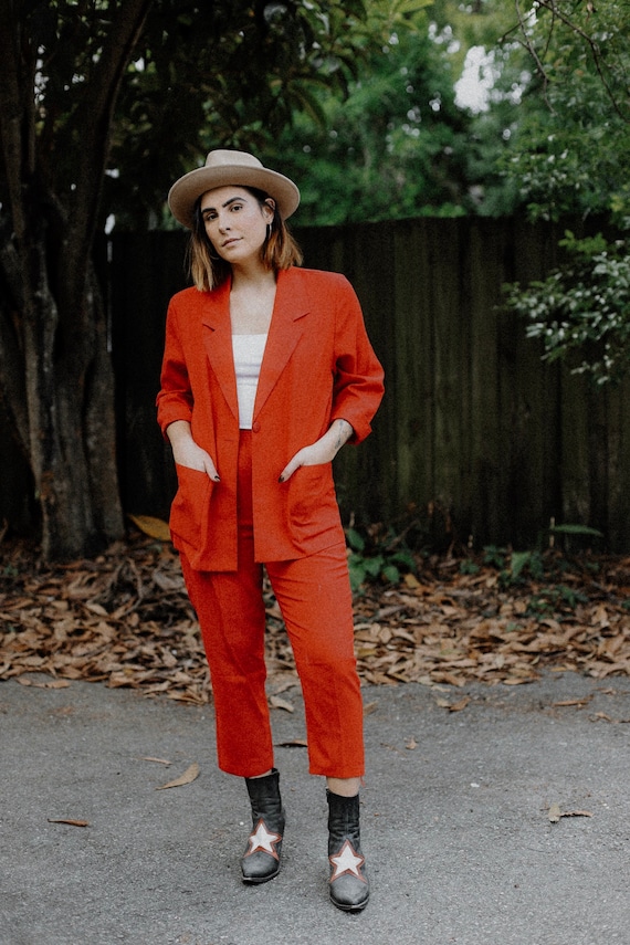 80s Red Suit Set