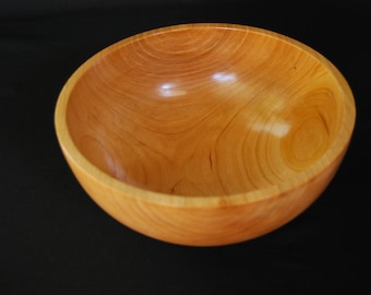 Handmade Cherry Wood Serving Bowl, Hand-Turned Fruit Bowl