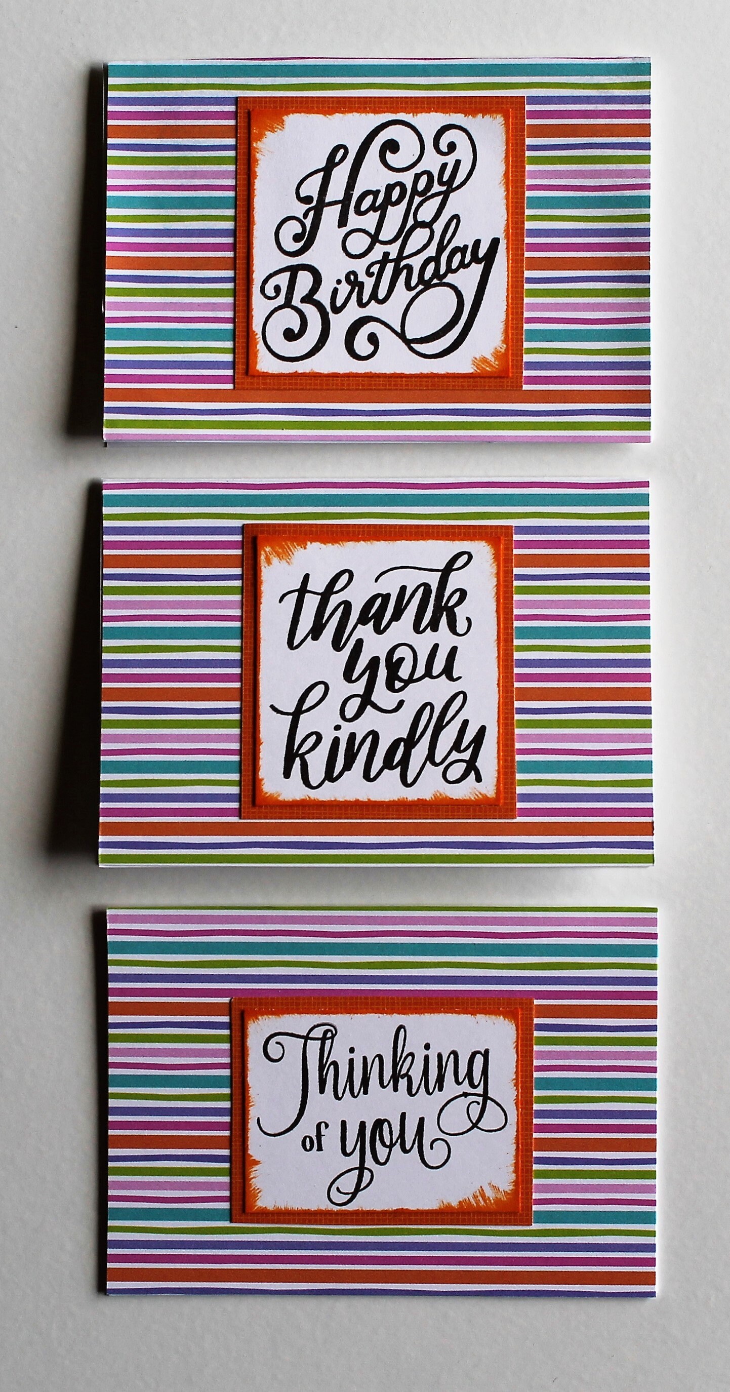Handmade Mini Note Cards. Set of 6 Cards. Colorful Variety of Etsy