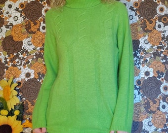 neon lime turtleneck