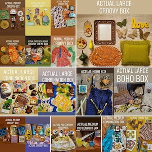 Vintage Custom Mystery Box Boho Groovy Mid Century Themes - Handpicked Curated Home Decor Housewares Accessories Clothing Etc 60s 70s Hippie