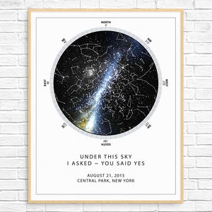 Custom Star Map, Night Sky Map, Personalized Gift, Unique Gift, Custom Gift, Engagement Gift, Night Sky Gift,Wedding Gift,Astrological Chart