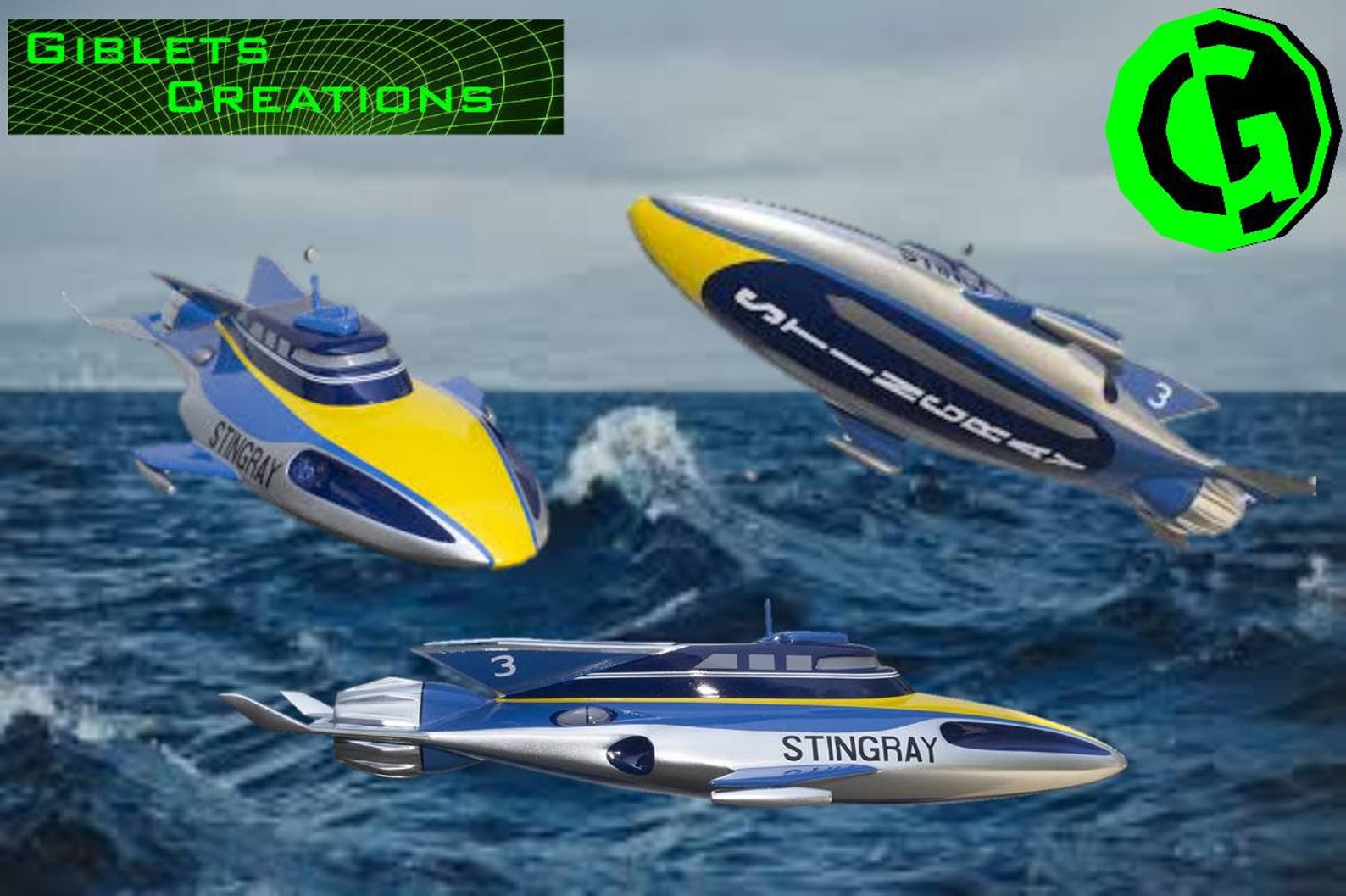 05. Stingray submarine inspired by Gerry Anderson's Etsy