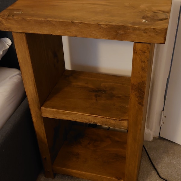 Rustic Bedside Table - Etsy UK