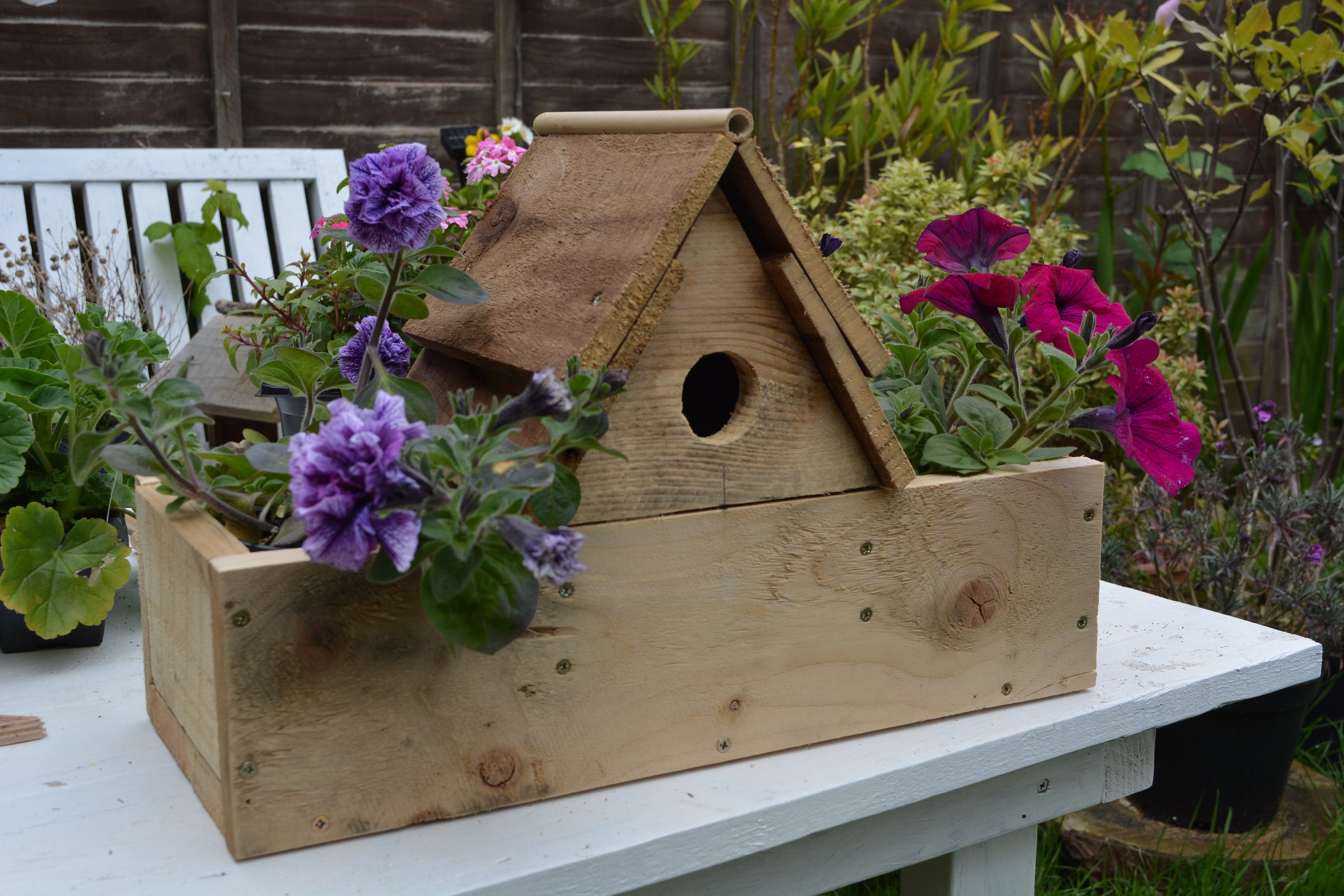 Bird House Planter100 Reclaimed Wood Bird House Wood Etsy UK