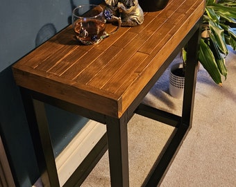 Handmade Reclaimed Wood Side Table: Living Room End Table