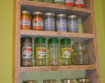 Rustic Spice Rack, Handmade, reclaimed pallet wood., kitchen, wood