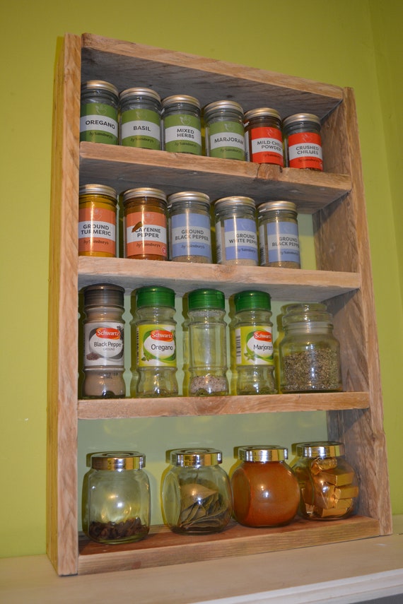 Hand-Made Rustic Spice Rack Stores 14