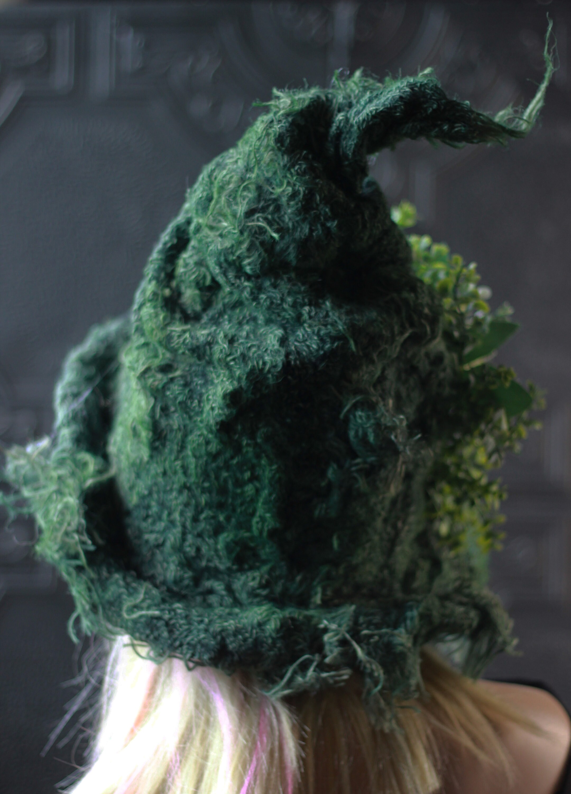 Forest witch hat Green witch costume for halloween Etsy