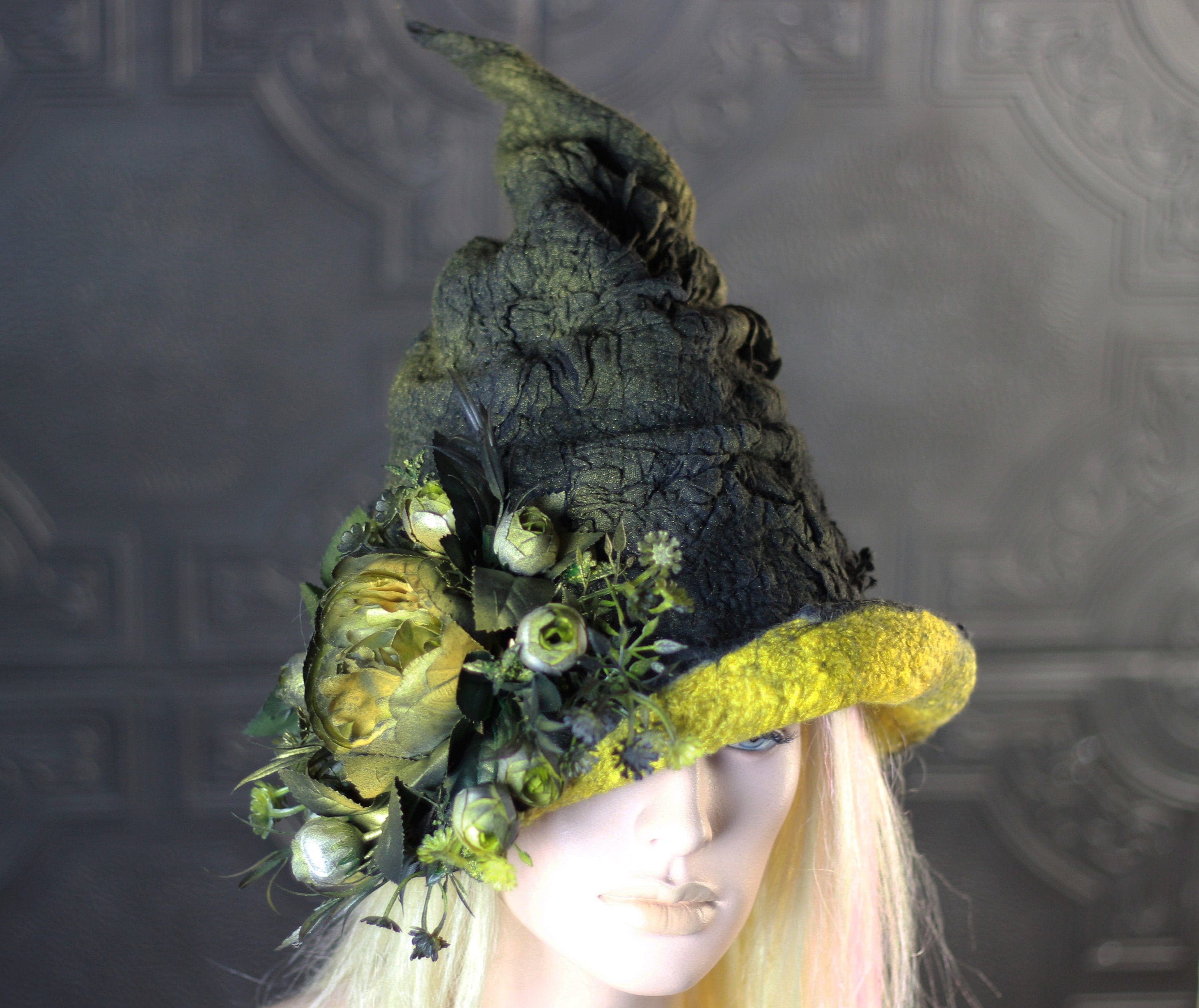 Felt witch hat women Witch costume cosplay Etsy