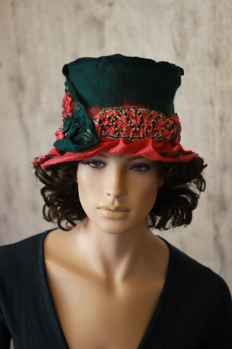 Wool felt bucket hat 1920s style for women Etsy