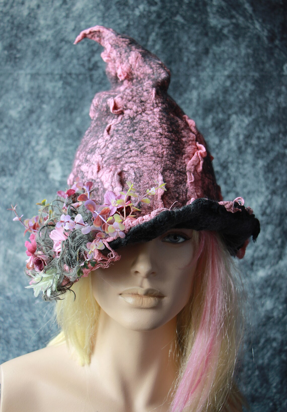 Pink witch hat Wizard hat Warlock hat Witch hat modern Etsy