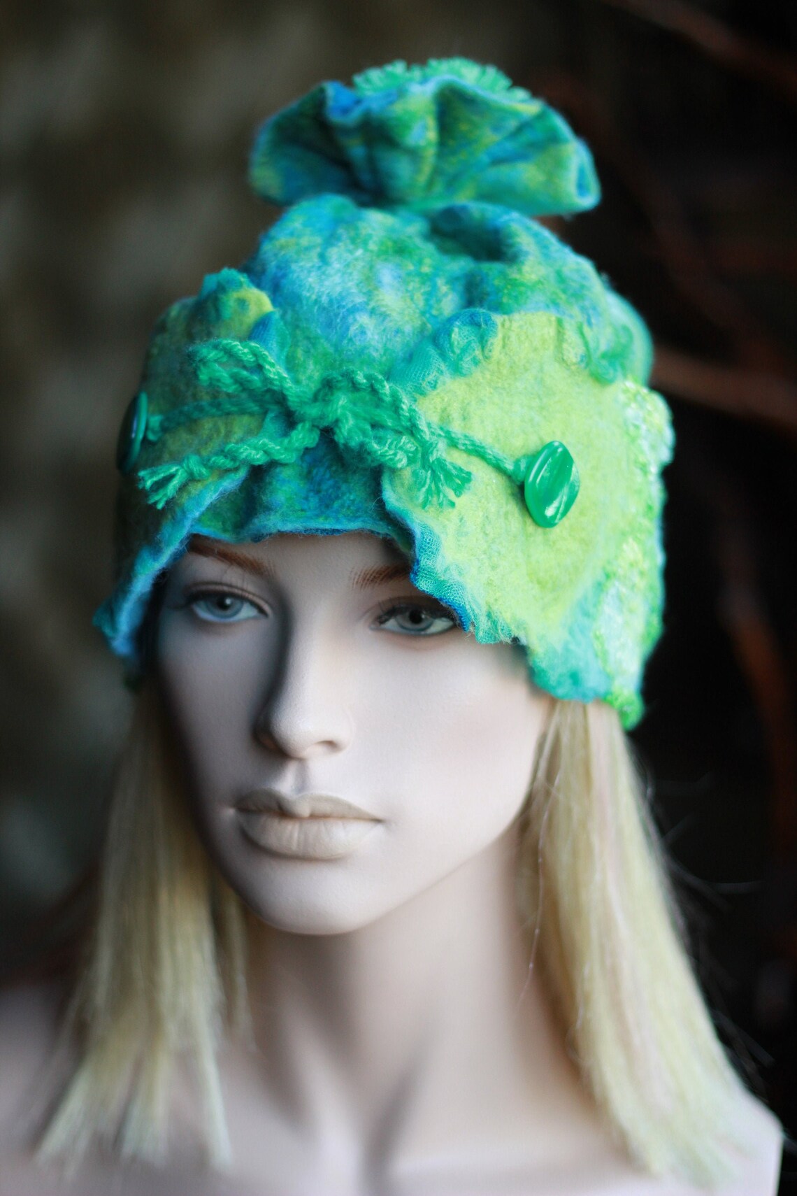 Wool felt hat women Turquoise women hat winter Unique hats Etsy