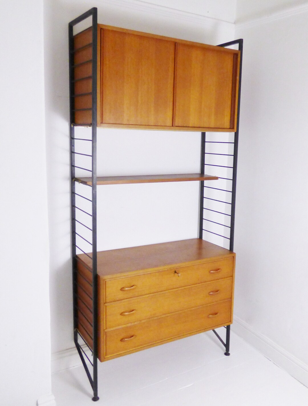 Vintage Teak Ladderax Bookcase Shelving System Chest Modular Etsy
