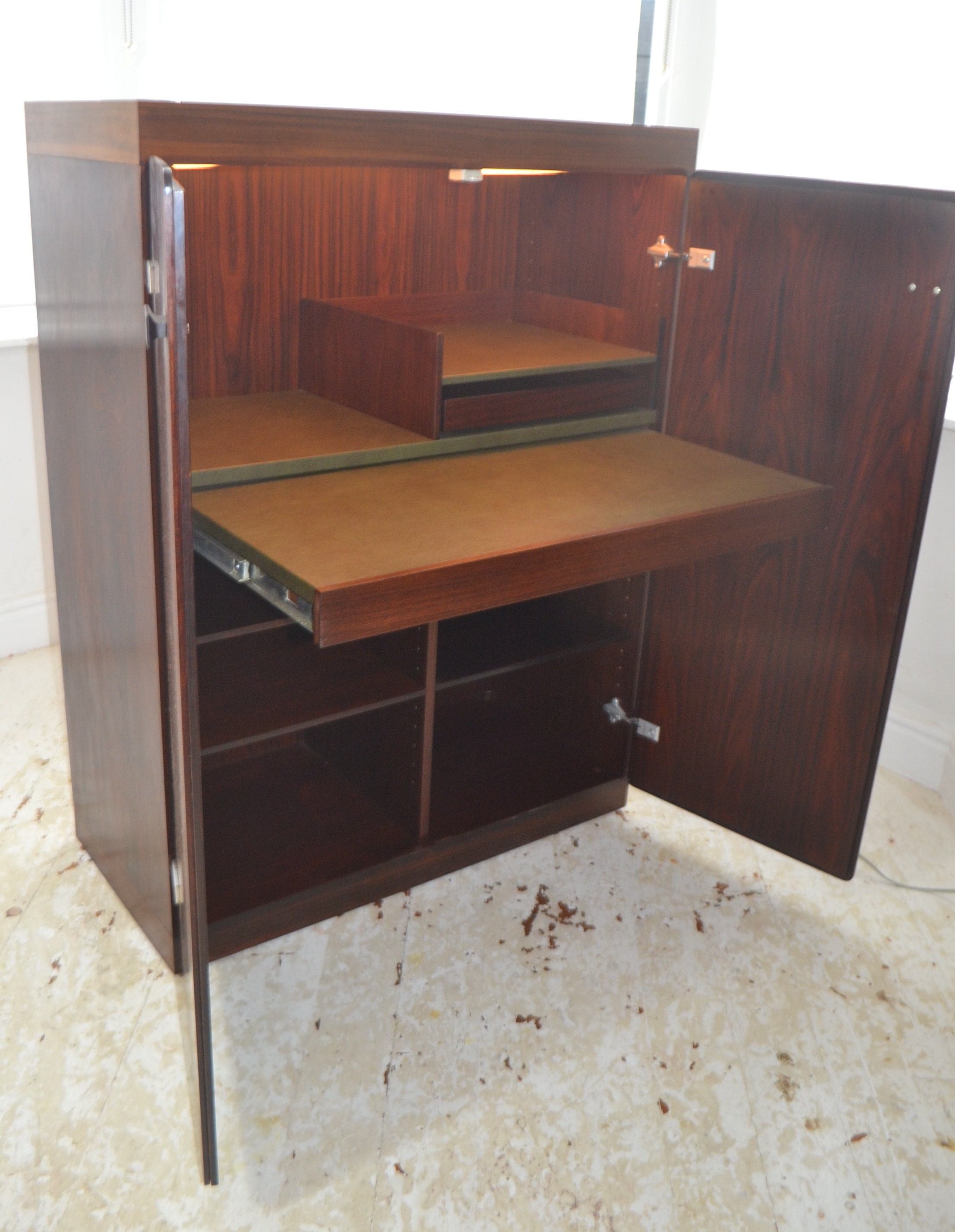 Vintage Danish Rosewood Drinks Cabinet Bar Storage Desk - Etsy UK