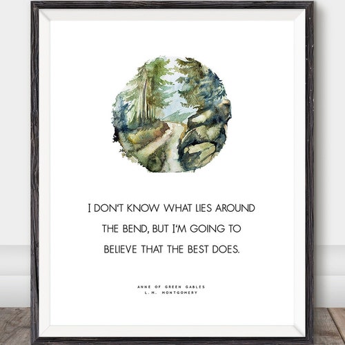 Anne of Green Gables Positive Quotes Literary Wall Art Etsy