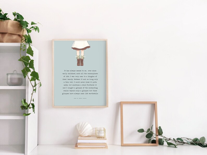 Anne of Green Gables Wall Art Print Nursery Wall Art | Etsy