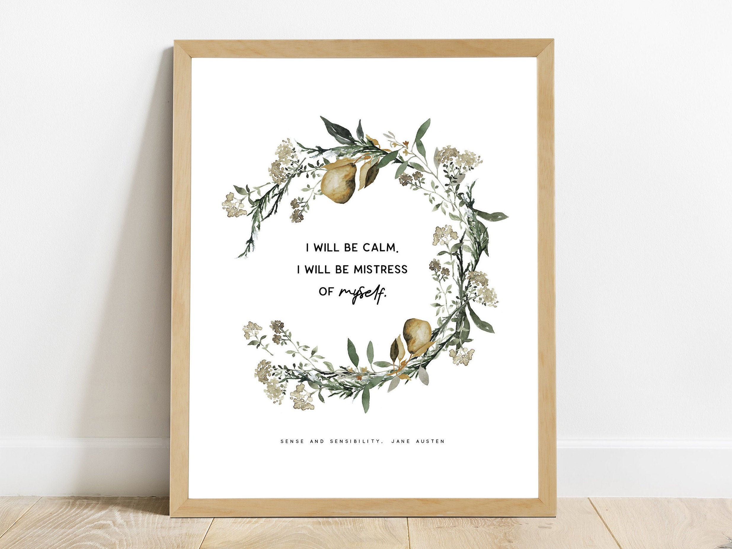 Sense and Sensibility Jane Austen Quote Literature Quote - Etsy